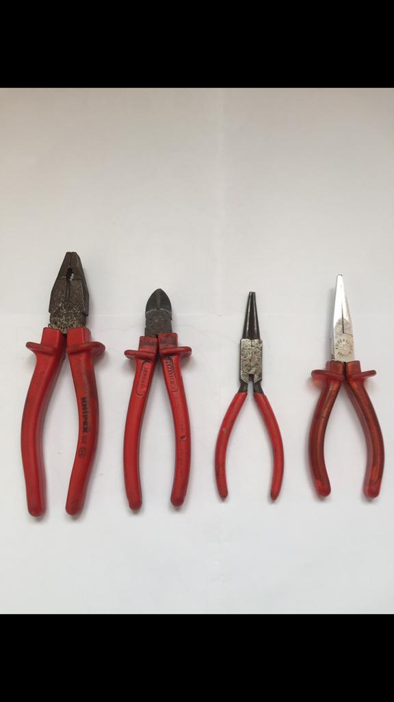 Tangensset knipex 4-delig (handgereedschap), Doe-het-zelf en Verbouw, Gereedschap | Handgereedschap, Zo goed als nieuw, Ophalen of Verzenden