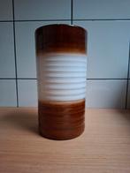 Vintage ribbel geglazuurde vaas, Ophalen of Verzenden, Overige kleuren, Glas, Minder dan 50 cm