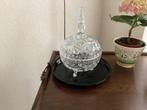Kristallen Snoeppot met Bloemmotief, Antiek en Kunst, Ophalen of Verzenden