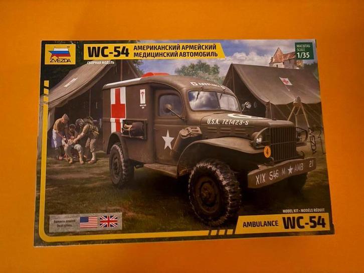 WC-54 Ambulance Model Zvezda 1/35, Hobby en Vrije tijd, Modelbouw | Auto's en Voertuigen, Nieuw, Auto, 1:32 tot 1:50, Overige merken