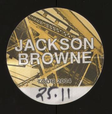Jackson Browne BACKSTAGE PASS Den Haag 2004 beschikbaar voor biedingen