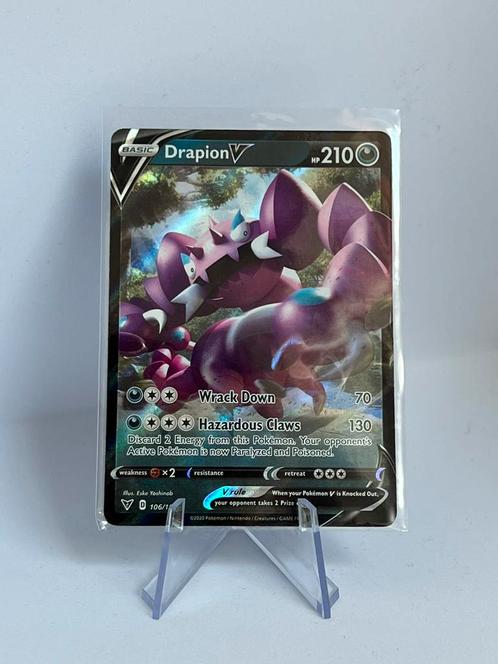 Pokémon - Drapion V, Hobby en Vrije tijd, Verzamelkaartspellen | Pokémon, Zo goed als nieuw, Losse kaart, Verzenden