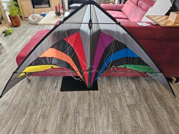 * HQ jam session 215 cm stunt kite vlieger no 4 uit 2001, Sport en Fitness, Vliegeren, Gebruikt, Vlieger, Tweelijns, Ophalen