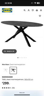 IKEA MARIEDAMM Eettafel Zwart Marmer 180x100, Huis en Inrichting, Ophalen, Kunststof, Gebruikt, 100 tot 150 cm