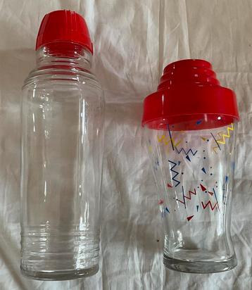 Twee Vintage cocktail shakers uit de USA. beschikbaar voor biedingen