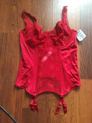 Nieuw - Aubade sexy corset rood - maat 75E beschikbaar voor biedingen