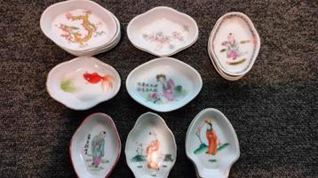 18 antieke Chinese Pattipan - spoontray/rest lepelschotels