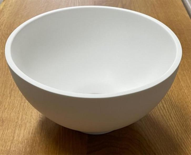 Djati waskom Solid Giro 20 - Mat Wit, Huis en Inrichting, Badkamer | Badkamermeubels, Nieuw, Wasbak of Wastafel, Minder dan 100 cm