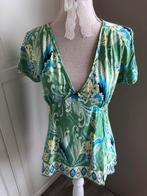 Groene top met print van Vila. Maat M., Maat 38/40 (M), Verzenden, Korte mouw, Gedragen