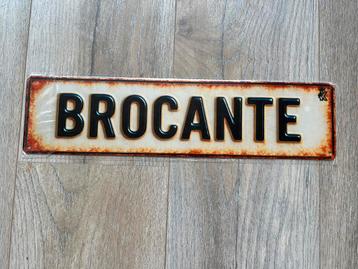 Metalen bordje brocante beschikbaar voor biedingen