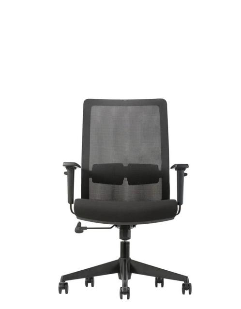 Bureaustoel Ergo Basic+ Extra dik zitkussen - Staffelkorting, Huis en Inrichting, Bureaustoelen, Nieuw, Zwart, Ergonomisch, Ophalen of Verzenden