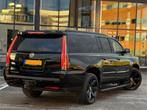 Cadillac Escalade 6.2 V8 450PK ESV Platinum 7p 5xTV 22'' LWB, Auto's, Cadillac, Automaat, Zwart, 6162 cc, Bedrijf