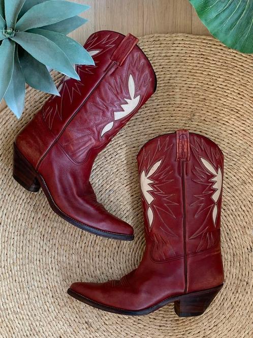Don Quijote cowboylaarzen 43 western boots bohemian laarzen, Kleding | Dames, Schoenen, Zo goed als nieuw, Hoge laarzen, Rood
