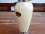 Vintage onyx vaasje met metalen details, Ophalen of Verzenden
