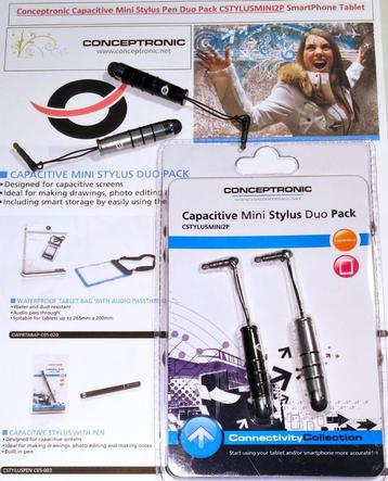 Conceptronic styluspen mini Stylus Duo Pack CSTYLUSMINI2P beschikbaar voor biedingen