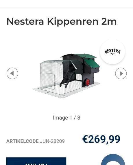 Nestera kippenren 2 m!!!!, Dieren en Toebehoren, Pluimvee | Toebehoren, Zo goed als nieuw, Kippenhok of Kippenren, Ophalen