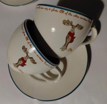 Kerstservies Rudolph rendier borden kopjes eierendopjes  beschikbaar voor biedingen