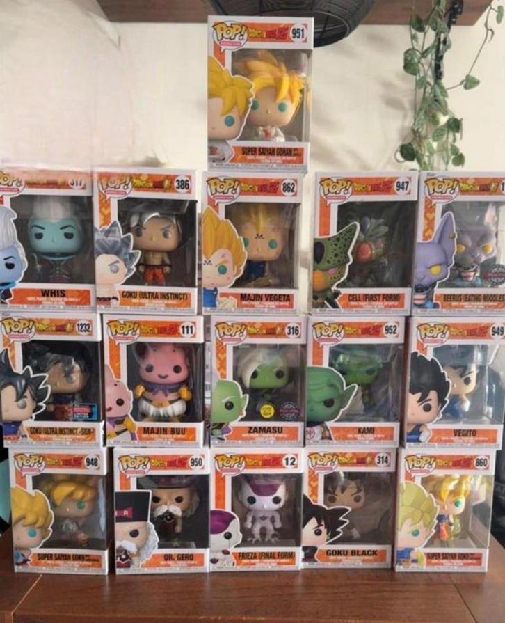 Grote Collectie Funko Pops - Dragon Ball, Rick & Morty, La C, Verzamelen, Poppetjes en Figuurtjes, Zo goed als nieuw, Ophalen of Verzenden
