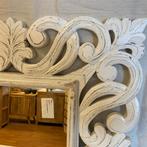Barok Spiegel - 80 x 80 cm - White wash lijst- TTM Wonen, Antiek en Kunst, Antiek | Spiegels, 50 tot 100 cm, Minder dan 100 cm