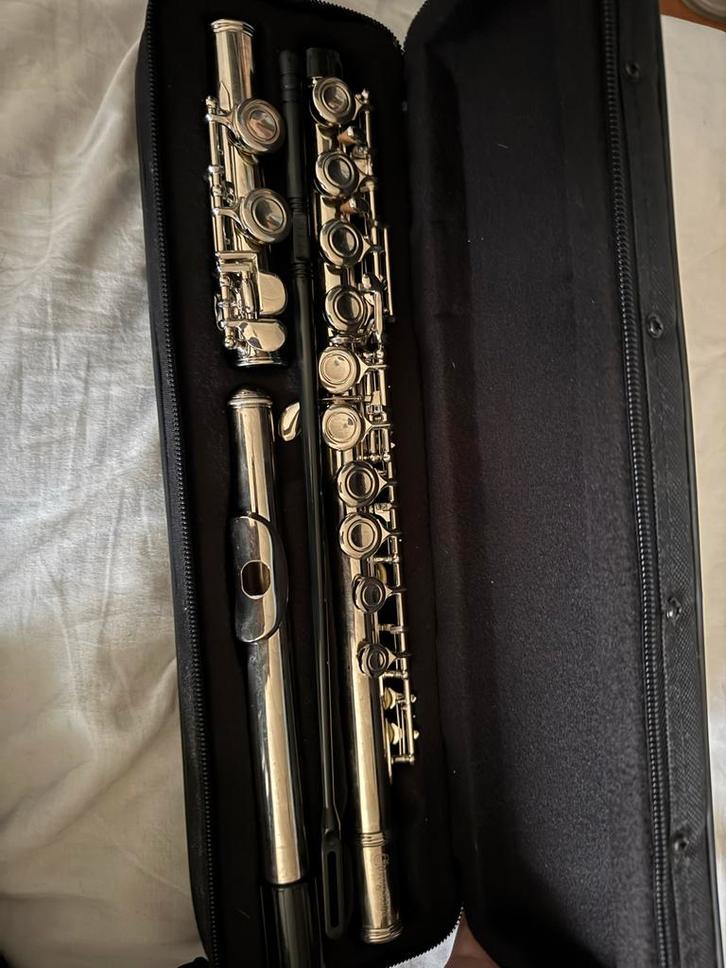 Cherrystone Dwarsfluit + Leerboek + Muziekstandaard, Muziek en Instrumenten, Overige Muziek en Instrumenten, Zo goed als nieuw