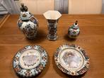 Delfts Blauw kaststel, dekselpot en Borden Set, Antiek en Kunst, Ophalen