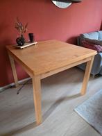 Uitschuifbare eettafel (90x90 – 168x90), Huis en Inrichting, Tafels | Eettafels, Ophalen, Gebruikt, 50 tot 100 cm, Vijf personen of meer