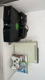 Xbox original en xbox 360, Spelcomputers en Games, Spelcomputers | Xbox Original, Ophalen of Verzenden, Zo goed als nieuw, Met 3 controllers of meer