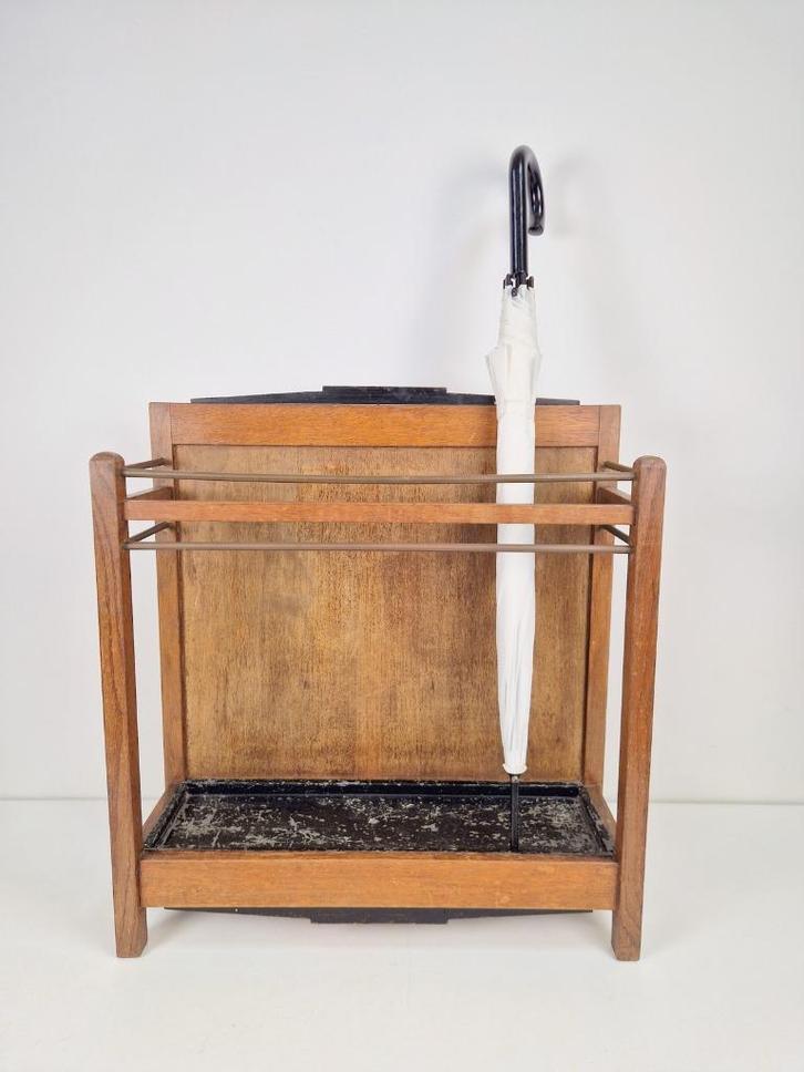Art Deco Parapluhouder Haagse School ’20 Haagse school, Huis en Inrichting, Woonaccessoires | Paraplubakken, Gebruikt, Hout, Ophalen of Verzenden