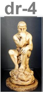 beeldenDR-4 Beeldje van Gips: De Denker van Rodin -, Ophalen of Verzenden, Zo goed als nieuw, Overige typen
