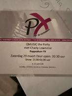 Kaartje Charly Lownoise.QMusic. poppodium PX Volendam.., Tickets en Kaartjes, Eén persoon, Overige typen
