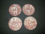 Wedgwood, roomwit - rood, onderzetters, Ophalen of Verzenden