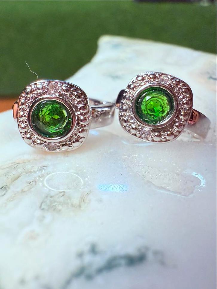 Zilveren Argel Oorbellen met Peridot - Antiallergisch, Sieraden, Tassen en Uiterlijk, Oorbellen, Nieuw, Hangers, Zilver, Groen