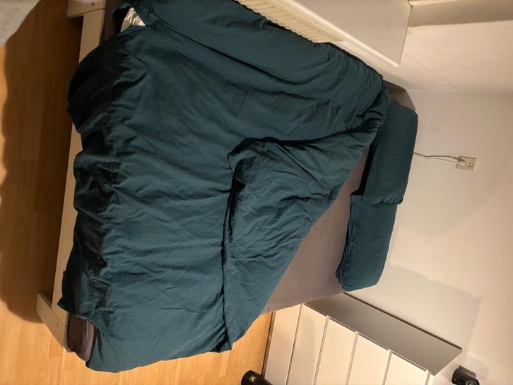 Twijfelaar auping 140x210, Huis en Inrichting, Slaapkamer | Bedden, Gebruikt, Twijfelaar, 140 cm, 210 cm, Hout, Wit, Ophalen