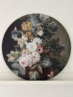 Rond schilderij Stilleven in vaas 50cm gekleurd, Ophalen, Zo goed als nieuw