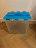 HDR opbergbox met blauw klapdeksel, Ophalen, Gebruikt, Minder dan 50 cm, Minder dan 40 cm