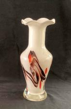 Chinse Dalian glazen sneeuwvlok vaas., Wit, Ophalen of Verzenden, Minder dan 50 cm, Glas
