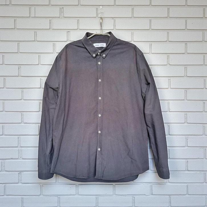 Samsøe Samsøe Overhemd Maat XXL Donkergrijs Basic Liam, Kleding | Heren, Overhemden, Gedragen, Overige halswijdtes, Grijs, Verzenden