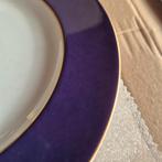 6 onderborden 31 cm Limoges diep paarsblauwe rand, Ophalen, Nieuw, Bord(en), Overige stijlen