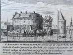 1700-1800 Amsterdam Rondeel en doelentoren, Antiek en Kunst, Kunst | Etsen en Gravures, Ophalen of Verzenden