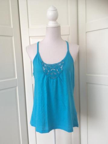 H&M Divided nieuwe turquoise top met kant, maat 42 L beschikbaar voor biedingen