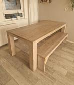 Steigerhouten Eettafel met Bank, Ophalen, Gebruikt, 200 cm of meer, 50 tot 100 cm