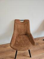 eetkamer stoelen, cognac, gijs, 4 stuks, Huis en Inrichting, Stoelen, Ophalen, Gebruikt, Bruin, Metaal