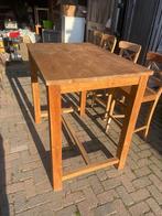 Bartafel met stoelen, Huis en Inrichting, Ophalen, Gebruikt, 100 tot 150 cm, 50 tot 100 cm