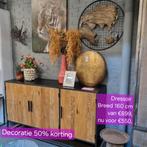 Dressoir felino teak breed 160 cm, Huis en Inrichting, Kasten | Dressoirs, Ophalen, 150 tot 200 cm, Nieuw, Overige materialen
