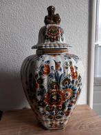 Polychroom vaas Delft Handwerk 43 cm.Hoog nr.455, Ophalen
