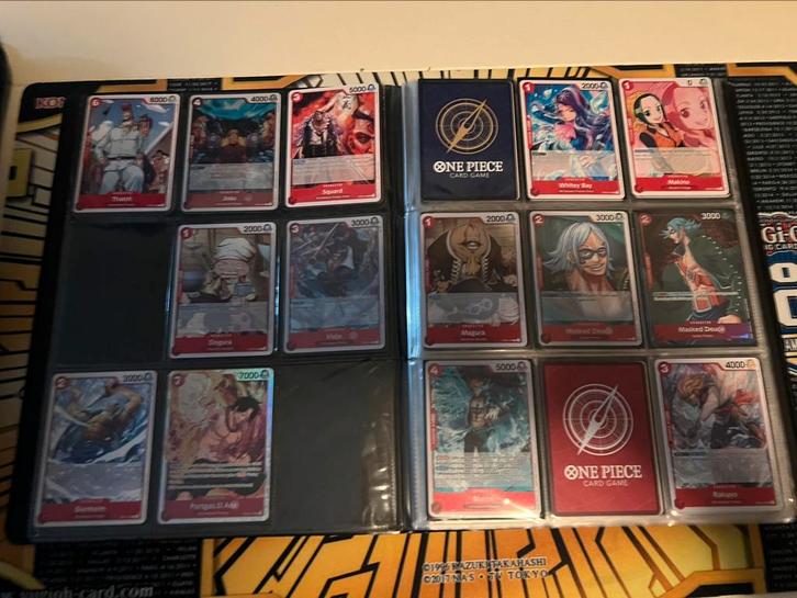 One piece verzamelling, Hobby en Vrije tijd, Verzamelkaartspellen | Yu-gi-Oh!, Zo goed als nieuw, Meerdere kaarten, Ophalen of Verzenden