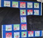 kerst quiltstof: pinguins in vierkant, Blauw, Nieuw, Ophalen of Verzenden, 30 tot 120 cm