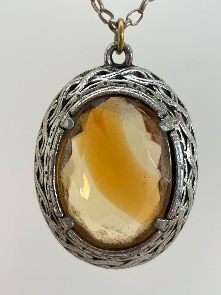 Schitterende hanger, Sieraden, Tassen en Uiterlijk, Kettinghangers, Zo goed als nieuw, Steen of Mineraal, Zilver, Ophalen of Verzenden