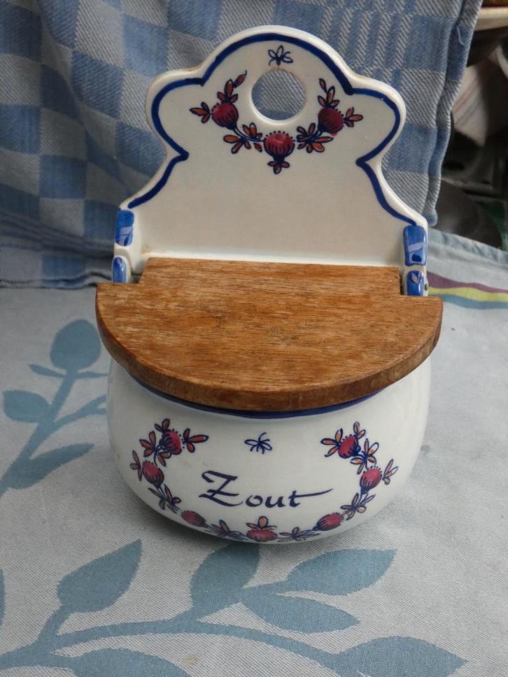 zoutbak porselein/ keukenpot porselein, Antiek en Kunst, Antiek | Keukenbenodigdheden, Ophalen of Verzenden