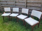Set van 4 Louis van Teeffelen eetkamerstoelen, Huis en Inrichting, Stoelen, Ophalen of Verzenden, Zo goed als nieuw, Stof